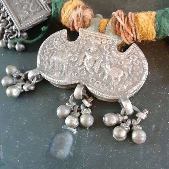Vintage Silver Tribal Kuchi Marrakesh Necklace with Silver Bells - Picture 6 of 12
